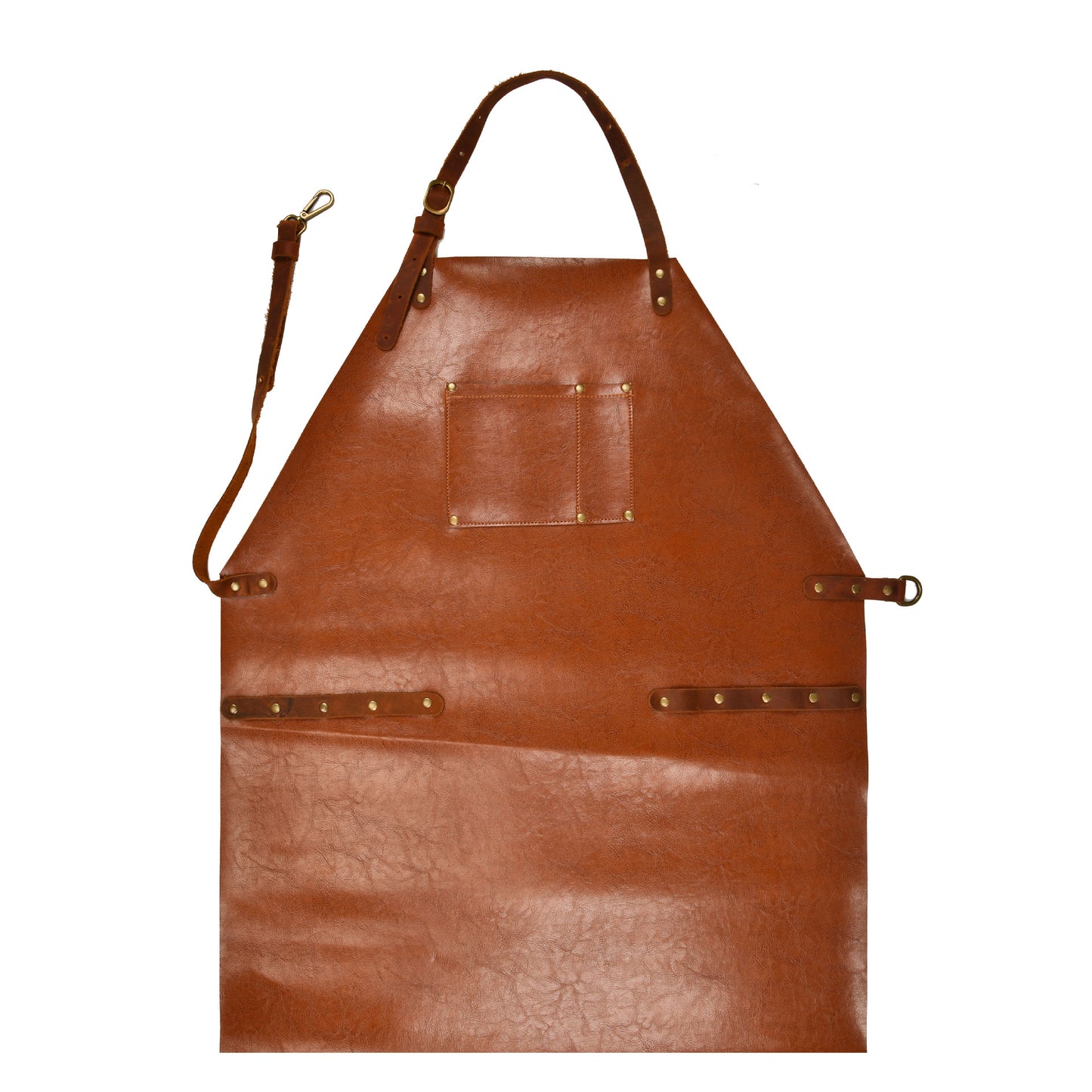 Color: PU And Shoulder Strap - Cowhide Leather Smock