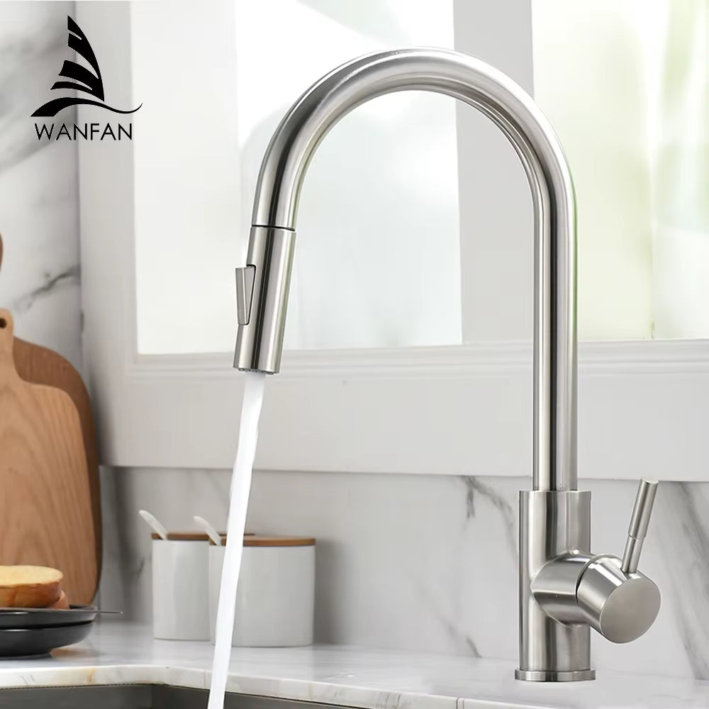 G1/2 Kitchen Faucet Black Surface Water Faucet Kitchen Sink Faucet Pull-Out Kitchen Faucet Single Hole Tap