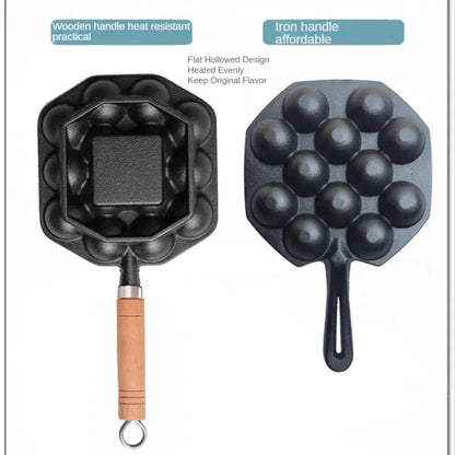 Cast Iron Takoyaki Cake Takoyaki Maker Octopus Small Balls Cast Iron Pan Home Baking Cooking Tools Kitchen Cookware Grill Pan