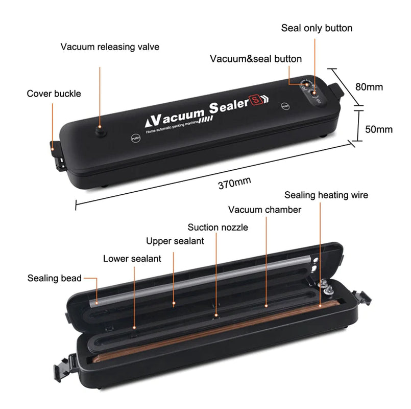 Level Up Your Food Storage Game with Our Automatic Vacuum Sealer and Seal Bags! 🍴✨