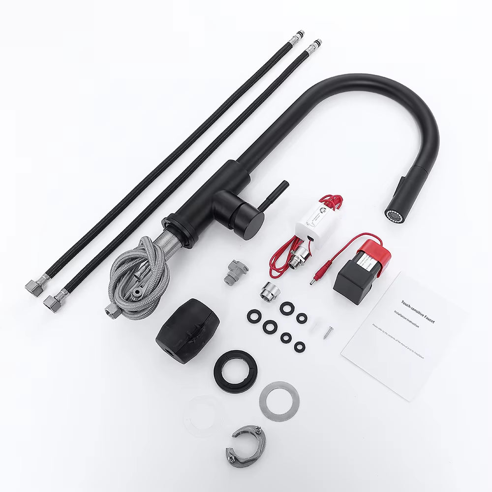 Pull Out Sensor Black Kitchen Faucet Sensitive Touch Control Faucet Mixer for Kitchen Touch Sensor Kitchen Mixer Tap 1005
