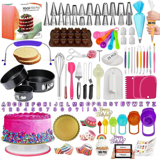 Comprehensive 700-Piece Cake Decorating Set: Elevate Your Baking Skills with Essential Tools and Accessories