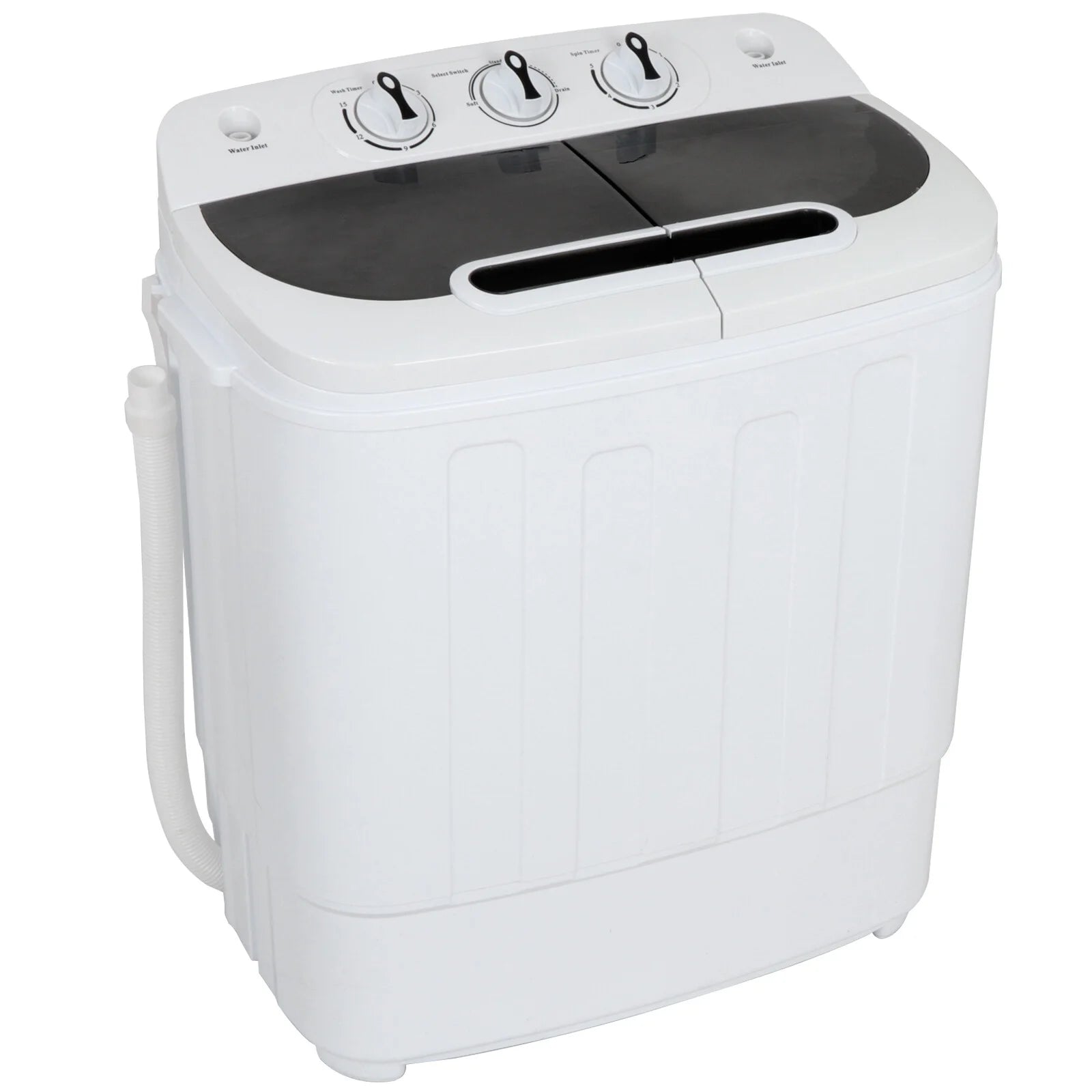 ZENY Home Compact Washing Machine Twin Tub Portable Mini 8 Washer + 5 Dryer (Dual, 13Lbs)