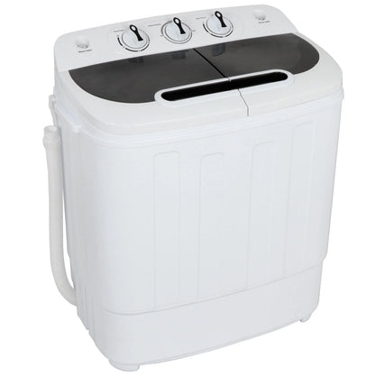ZENY Home Compact Washing Machine Twin Tub Portable Mini 8 Washer + 5 Dryer (Dual, 13Lbs)