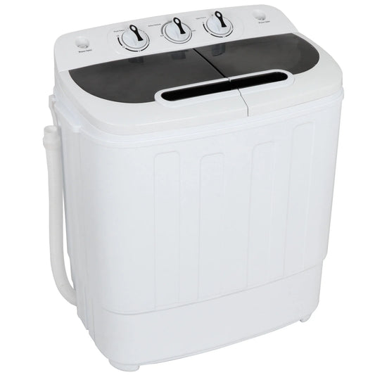 ZENY Home Compact Washing Machine Twin Tub Portable Mini 8 Washer + 5 Dryer (Dual, 13Lbs)