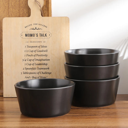 Stone Lain Celina 24-Piece Dinnerware Set Stoneware, Service for 8, Black Matte