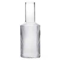 Color: Transparent, style: Pot - Nordic Ins Japanese Home Hotel Transparent Phnom Penh Vertical Pattern Crystal Glass Water Bottle