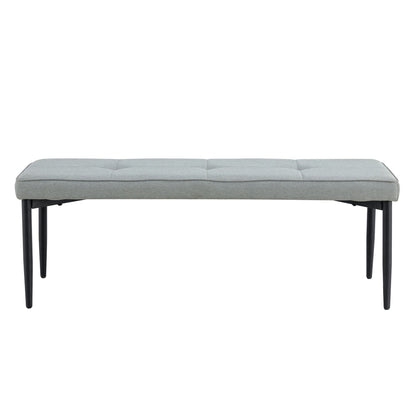 63" Modern Style 6-piece Dining Table with 4 Chairs & 1 Bench, Table with Marbled Veneers Tabletop and V-shaped Table Legs (White)