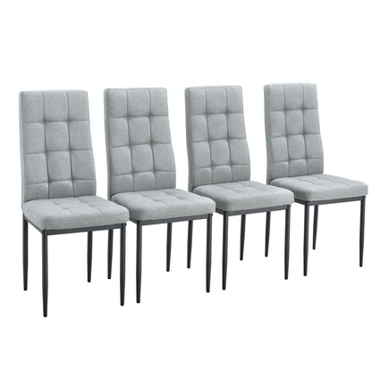 63" Modern Style 6-piece Dining Table with 4 Chairs & 1 Bench, Table with Marbled Veneers Tabletop and V-shaped Table Legs (White)