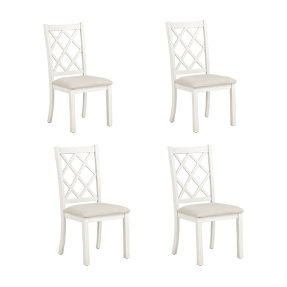 Elegant Walnut Round Dining Set for 4 - Mid-Century Modern with Upholstered Chairs