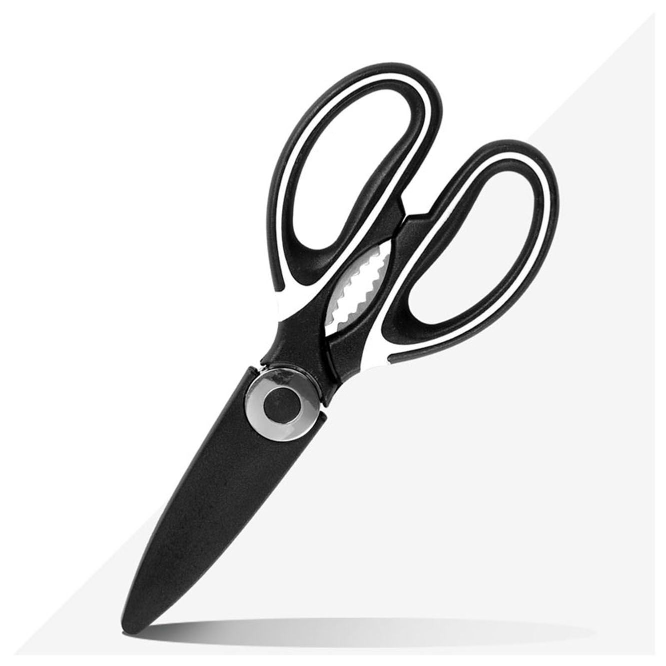 Ultimate 6-in-1 Kitchen Shears: Heavy-Duty Stainless Steel Scissors with Bottle Opener & Nut Cracker