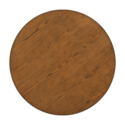 Elegant Walnut Round Dining Set for 4 - Mid-Century Modern with Upholstered Chairs