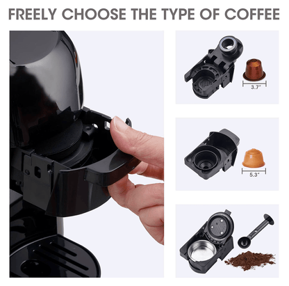 PSST511 Multi-function capsule coffee machine fully automatic capsule coffee 3in1 Nespresso, Dolce Gusto, coffee powder