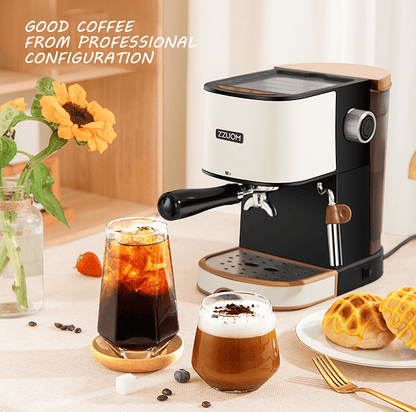 PSCM6826T Semi-automatic coffee maker 20Bar extraction Espresso 1 cup / 2 cup cappuccino coffee powder hammer 51mm touch sensitive