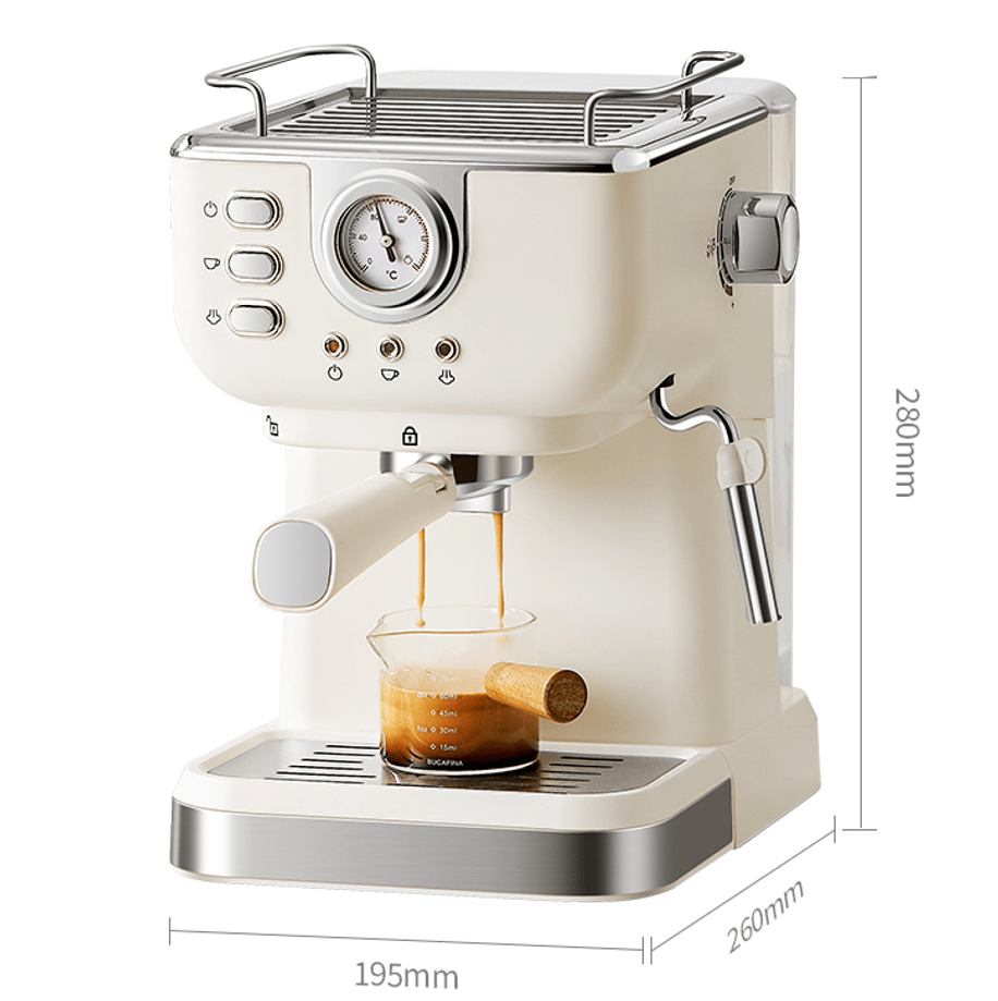 PSCM3120 1350W Semi-automatic Espresso Machine Espresso Machine Cold / Hot Epresso 20Bar (ULKA) High pressure pump pressure temperature regulation