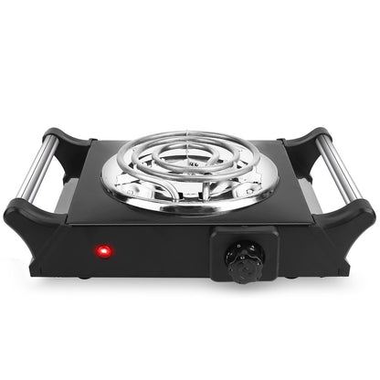 Portable 1000W Coil Hot Plate Stove with 5 Temperature Settings - Ideal for Camping & Small Spaces