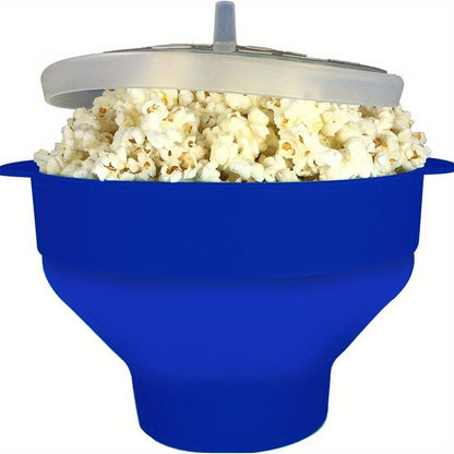 1pc Collapsible Silicone Microwave Popcorn Popper - Quick and Easy Way to Make Delicious Popcorn at Home