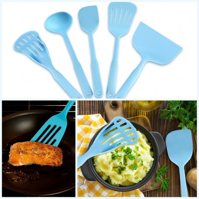 Elegant 5-Piece Non-Stick Silicone Cooking Utensil Set – Heat-Resistant, Durable & Versatile!