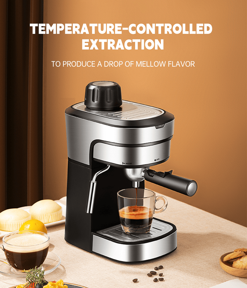 PSCM6910 Semiautomatic high-pressure steam integrated coffee machine Semiautomatic coffee machine espresso coffee extraction steam milk foaming