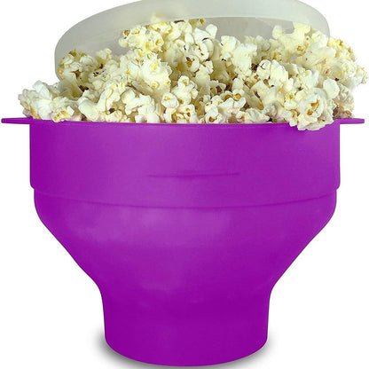 1pc Collapsible Silicone Microwave Popcorn Popper - Quick and Easy Way to Make Delicious Popcorn at Home