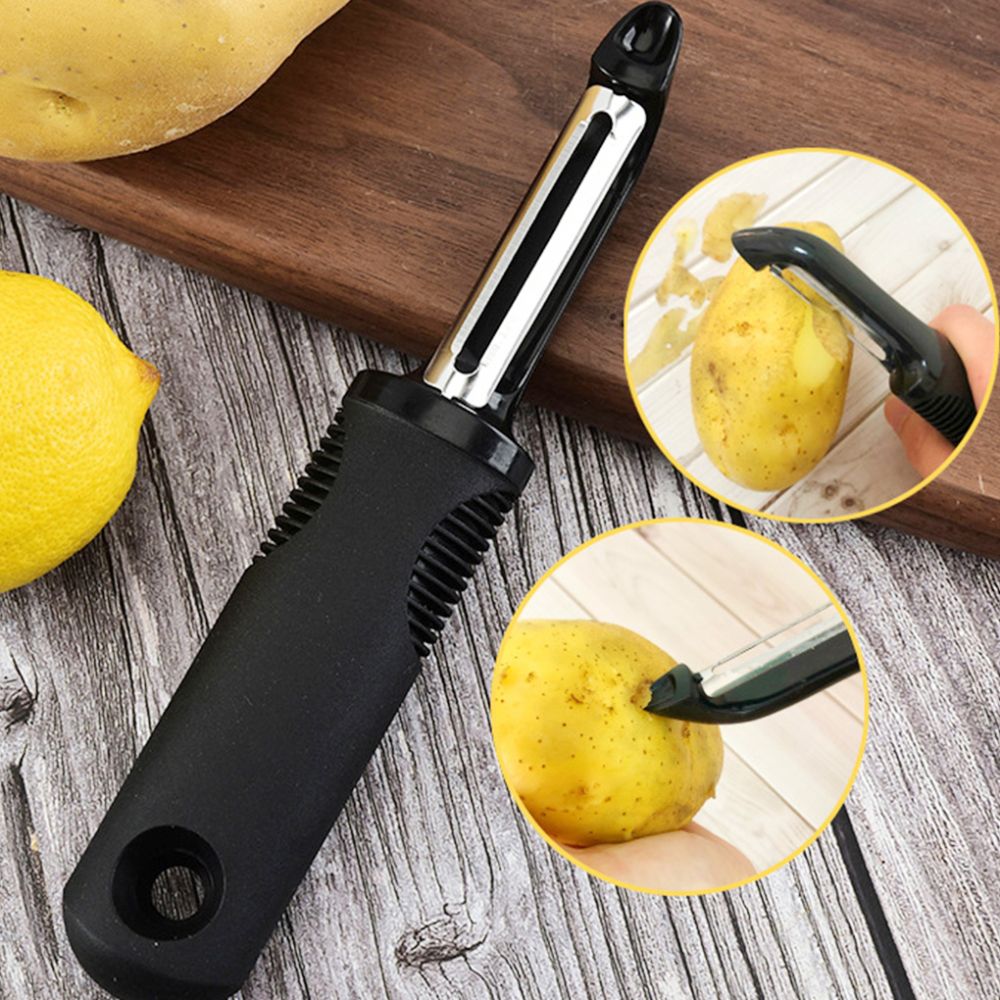 Versatile Stainless Steel Peeler & Slicer - Effortless Kitchen Tool for Fruits & Vegetables