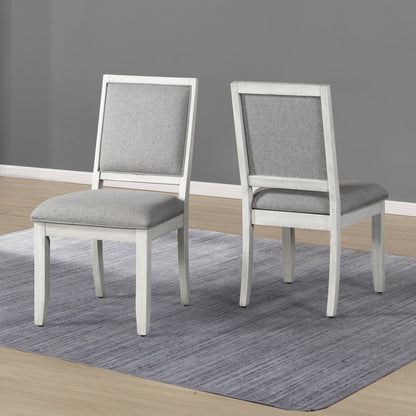 Elegant Dark Gray 5-Piece Round Dining Set with Marble Top and Rustic White Base