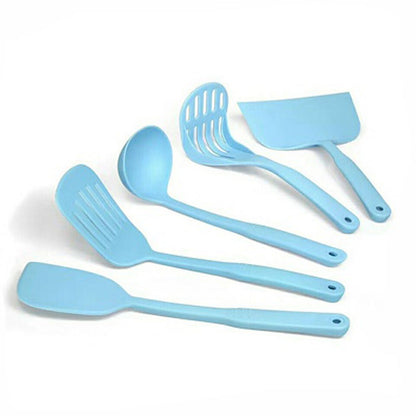 Elegant 5-Piece Non-Stick Silicone Cooking Utensil Set – Heat-Resistant, Durable & Versatile!