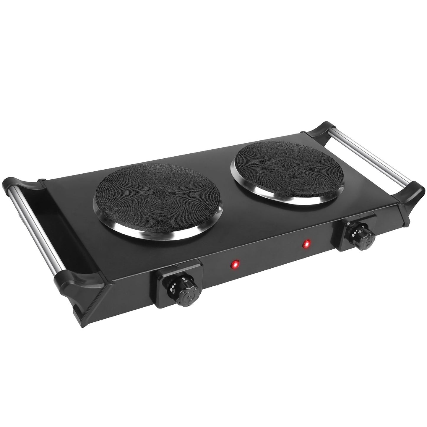 2000W Portable Dual Coil Hot Plate Stove with 5 Temp Settings - Perfect for RVs & Small Spaces