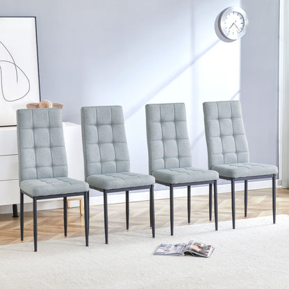 63" Modern Style 6-piece Dining Table with 4 Chairs & 1 Bench, Table with Marbled Veneers Tabletop and V-shaped Table Legs (White)