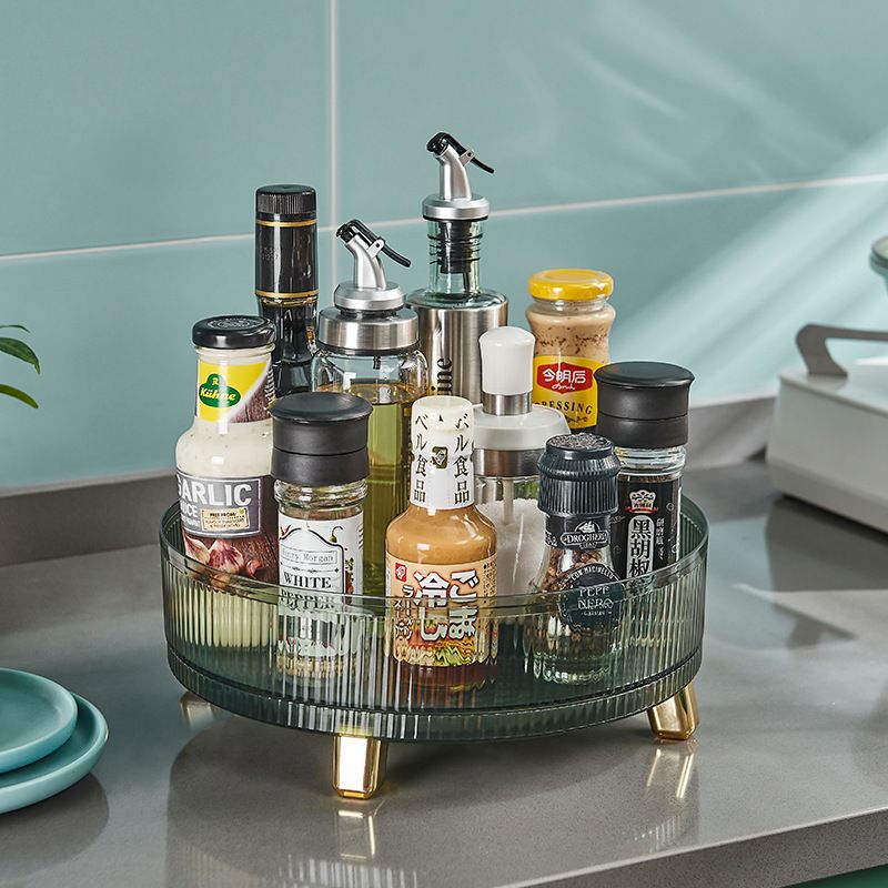 Kitchen Rotating Spice Rack Shelf Seasoning Household Multi-functional Storage Turntable Supplies