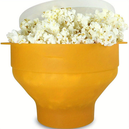 1pc Collapsible Silicone Microwave Popcorn Popper - Quick and Easy Way to Make Delicious Popcorn at Home