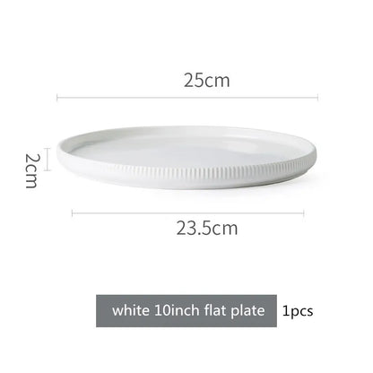 Nordic Ins Styel Ceramic Dinnerwar Matte Glazed Salad Dishes Soup Bowl Dinner Plates Serving Tray For Home Restaurant