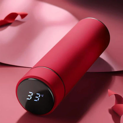500ml Stainless Steel Smart Water Bottle with Temperature Display - Leakproof Vacuum Flask for Beverages - Perfect Holiday Gift