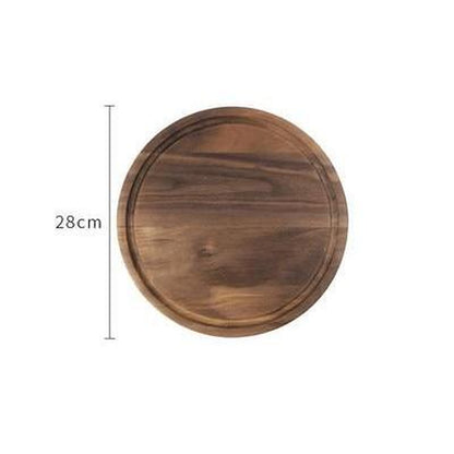 Black Walnut Wood Cutting Board Creative Whole Tray Fruit Chopping Cutting Board Wood Chopping Blocks for Kitchen Knives round Woodcutting Boards