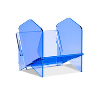 Color: Translucent Blue Single Layer - Transparent Bookshelf Acrylic Storage Rack
