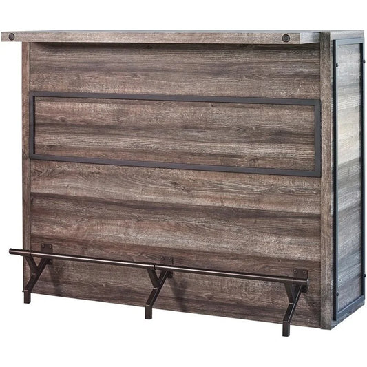 Bowery Hill Contemporary 5 Shelf Bar, Oak