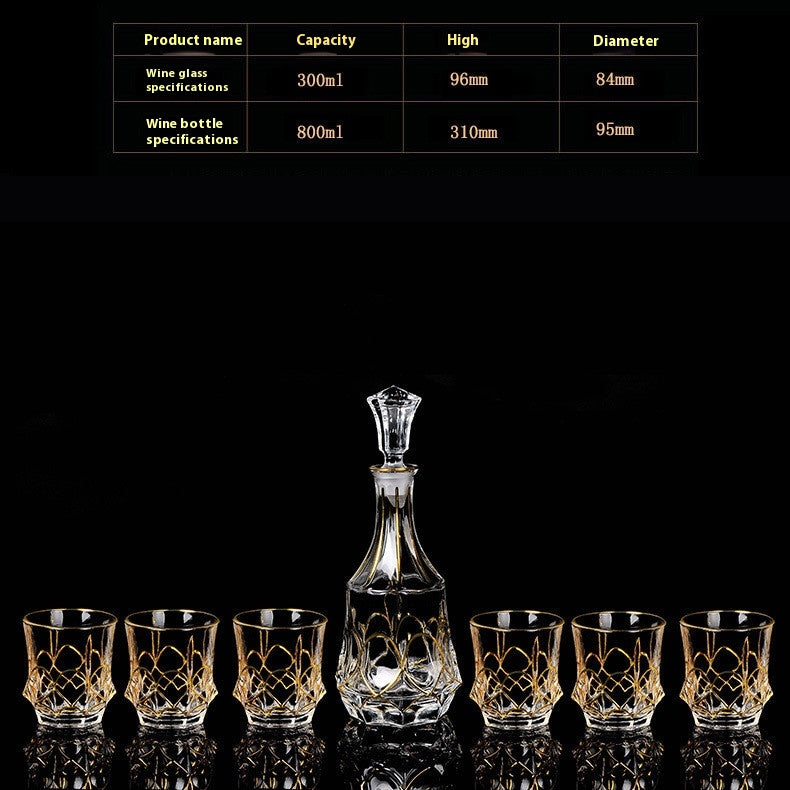 ??: Style 11 - Crystal Glass Whiskey Wine Set Suit Creative Gold