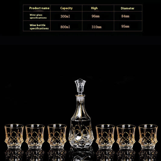 ??: Style 11 - Crystal Glass Whiskey Wine Set Suit Creative Gold