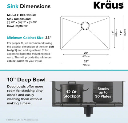 Standart PRO 28" Undermount Stainless Steel Sink: A Harmonious Fusion of Style and Functionality for Your Kitchen Upgrade