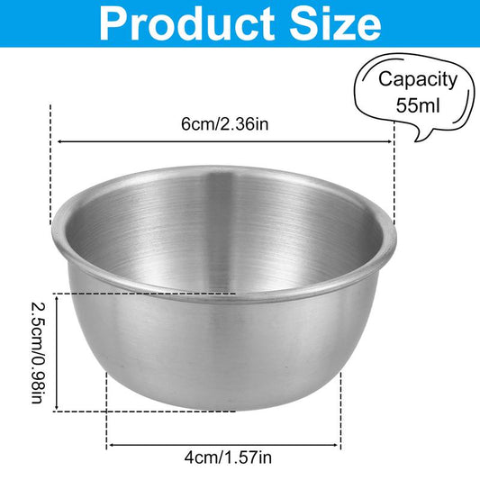 12 Counts Mini Sauce Dipping Bowl 304 Stainless Steel Dipping Cups round Sauce Dishes 45/55Ml Reusable Seasoning Cups Dipping Cups Multipurpose Sauce Cups for Home Party Restaurants