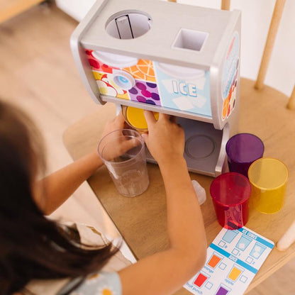 Melissa & Doug Wooden Drink Dispenser Set – Ideal for Imaginative Play with Cups, Juice Inserts, and Ice Cubes