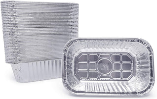 Premium 100-Pack Disposable Aluminum Foil Bread Loaf Baking Pans - 1-Pound Capacity, Mini Size 6" x 3.7" x 2", Extra-Heavy Duty, Oven Safe