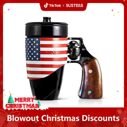 Pukomc Black Revolver Mug: A Stylish Eco-Friendly Gift for Birthdays and Retirements