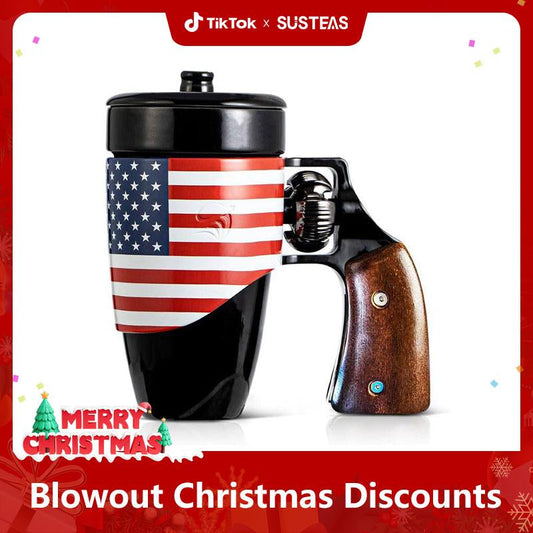 Pukomc Black Revolver Mug: A Stylish Eco-Friendly Gift for Birthdays and Retirements