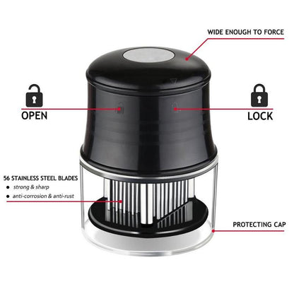 Manual Spike Meat Tenderizer, 1 Count Household Stainless Steel Kitchen Meat Tenderizer, Kitchen Gadget