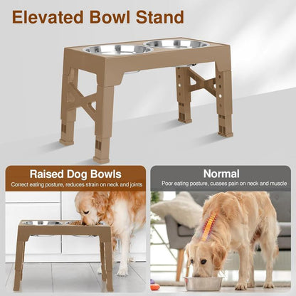 Niubya Adjustable Dog Bowls: Elevate Mealtime for Pets of All Sizes