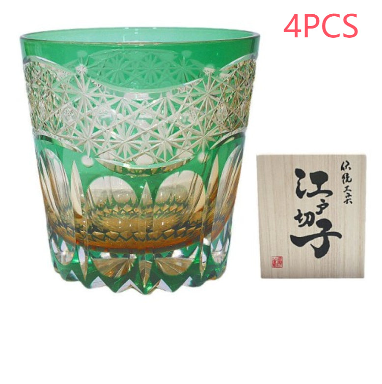 Color: Green Dawn, quantity: 4PCS - High-end Whisky Glasses For Gifting