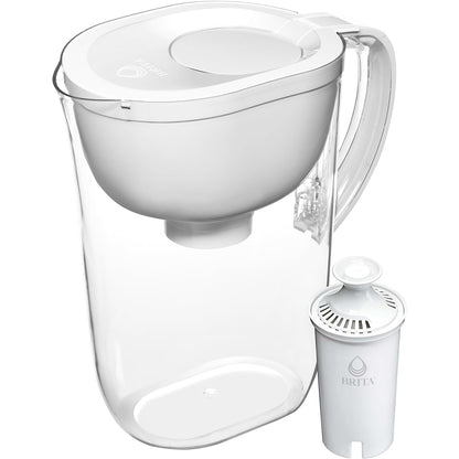 Standard Water Filter Pitcher with Smartlight Filter Change Indicator - BPA-Free, 10-Cup Capacity, Reduces Harmful Impurities