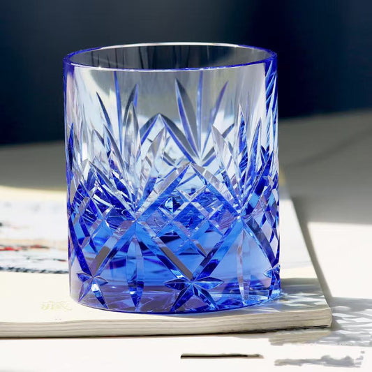 Color: Blue - Retro Creative Transparent Glass Wine Glass