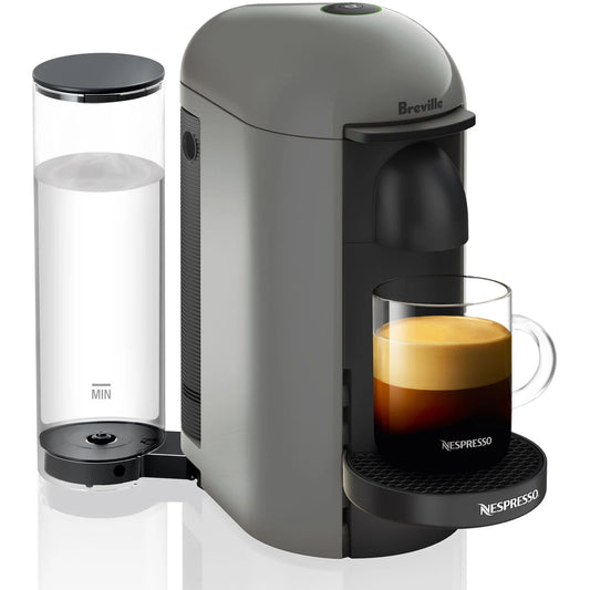 Nespresso Vertuoplus Coffee and Espresso Maker by Breville, Gray